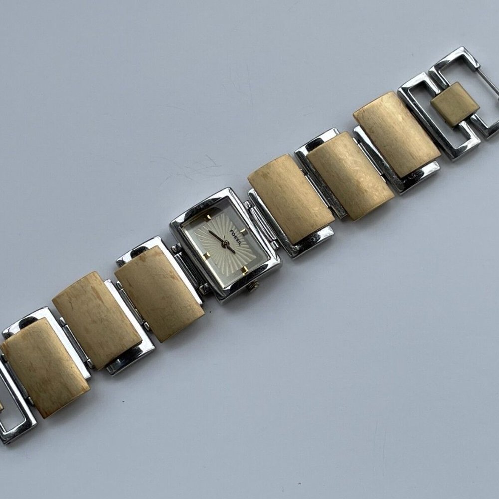 Fossil F2 Women Wristwatch Analog Quartz Ladies Gold/Silver Watch ES-1866 - Picture 7 of 10